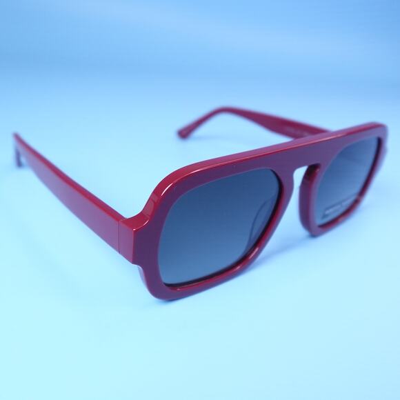 Rebecca Minkoff Rhiannon Cranberry Red Square Sunglasses 100% UV Protection main image 12